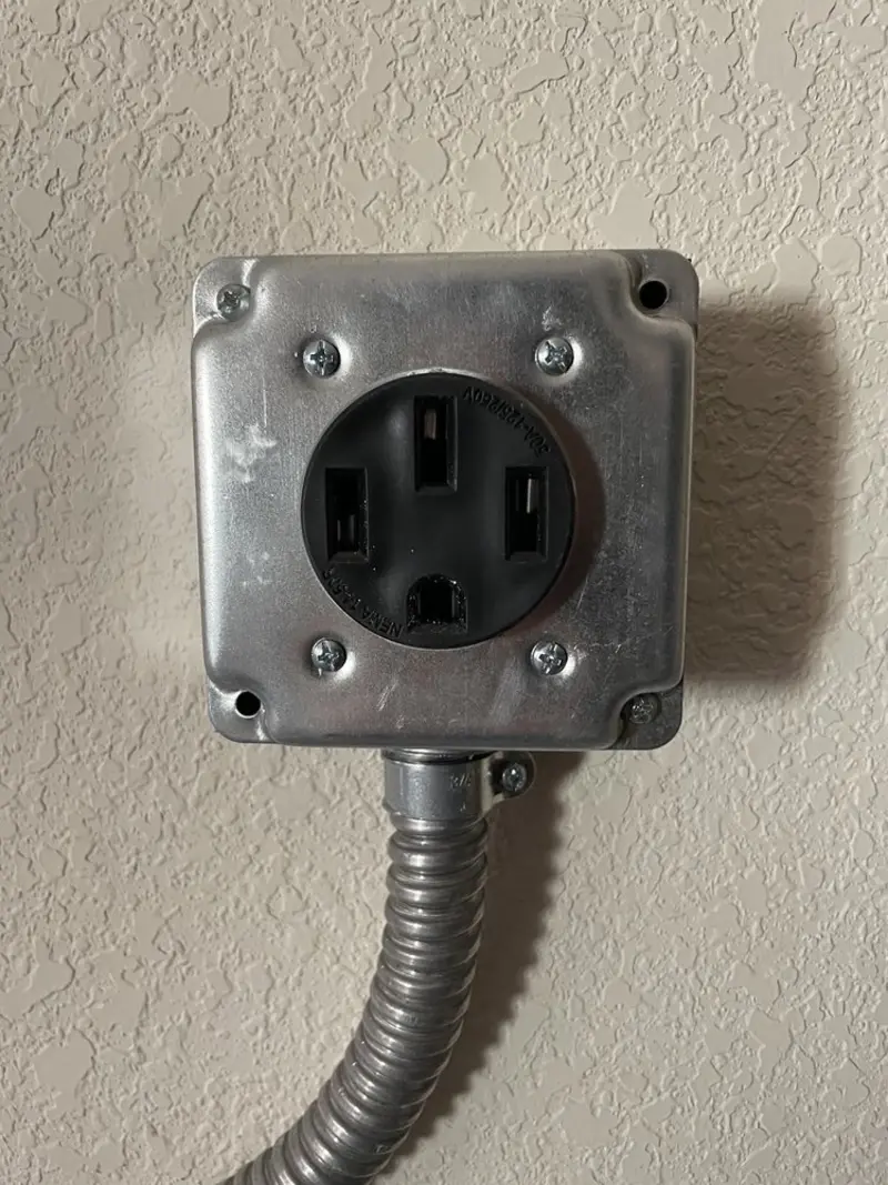 NEMA 14-50 outlet installed for Electrical Panel Upgrade in Gladwin